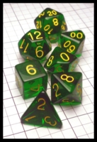 Dice : Dice - Dice Sets - Roll 4 Intitative Green Clear and Yellow - Gen Con Aug 2016